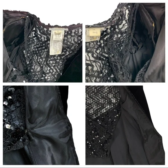 Vintage- Exquisite Rich Black Jacket- Made in the USA Union Made - Picture 11 of 14